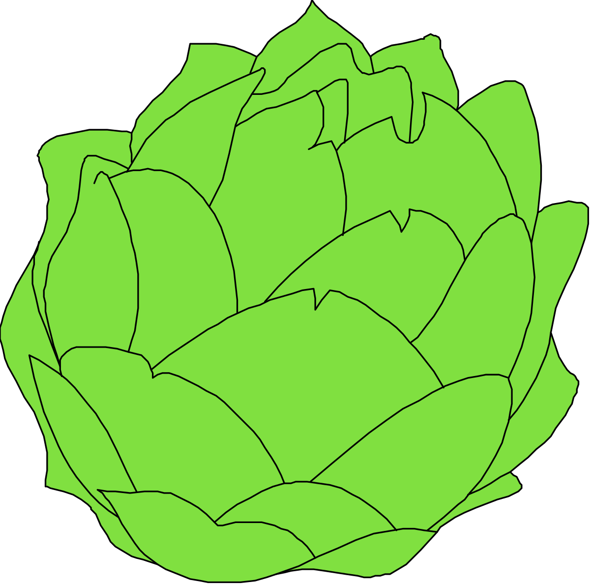 a green cabbage head clip art png transparent Green Cabbage Head Clipart for Fresh Food Designs