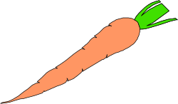 Carrot Clipart with Green Leaf - Fresh and Vibrant Vegetable Graphics