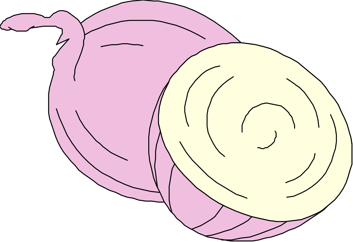 Spiral Pink and White Cabbage Clipart for Creative Projects