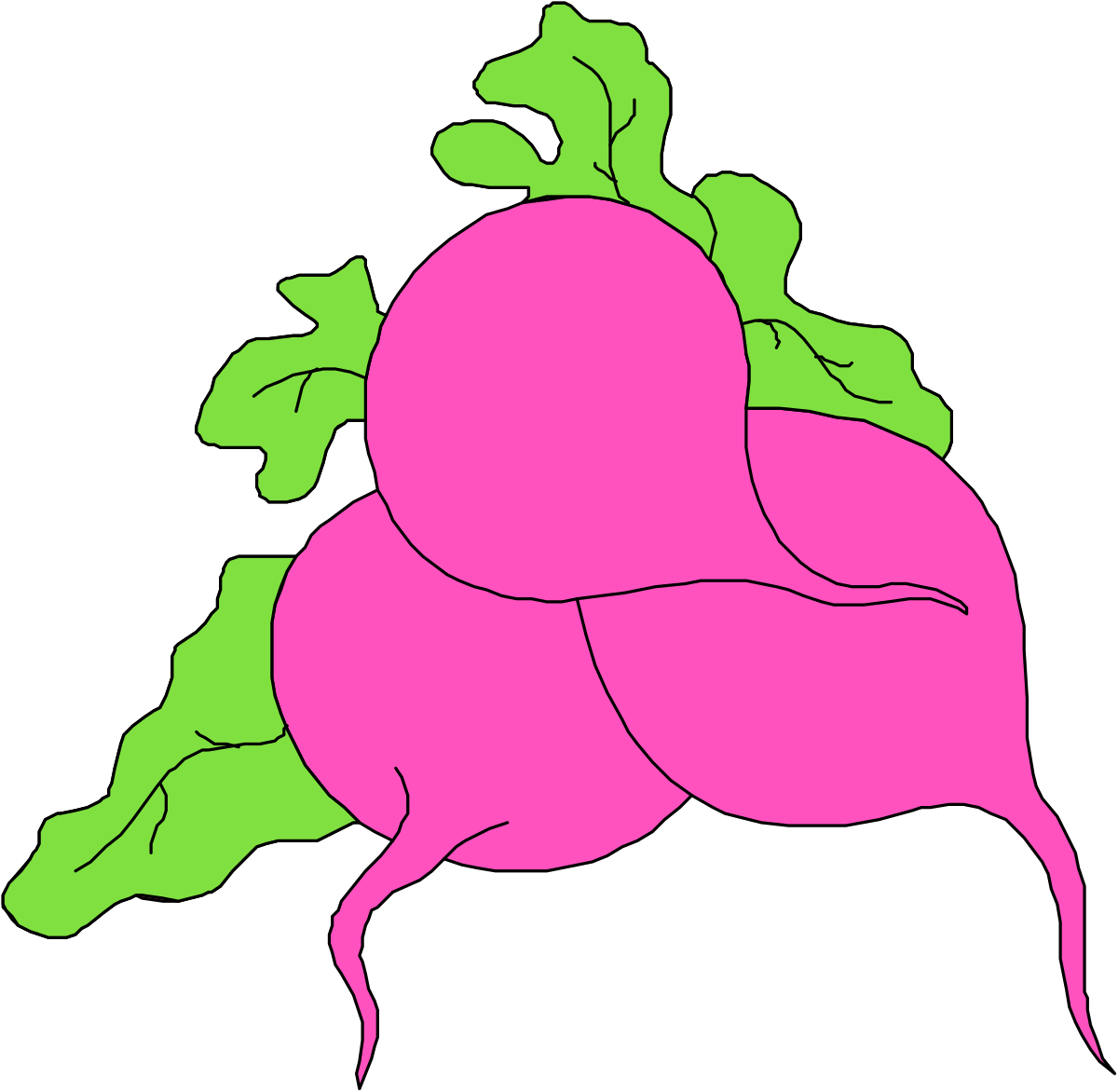 a pink rad rad rad rad rad rad rad rad rad ra clip art png transparent Vibrant Pink Radish Clipart for Creative Projects