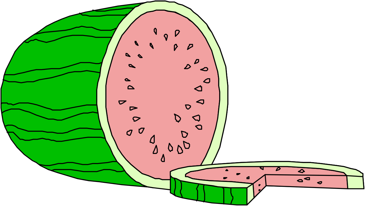 a piece of watermelon with a slice cut in half clip art png transparent Watermelon Slice Clipart - Fresh and Juicy Fruit Illustration