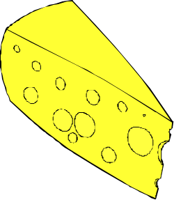 Cheese with Holes Clipart - Delicious Dairy Delight for Your Projects