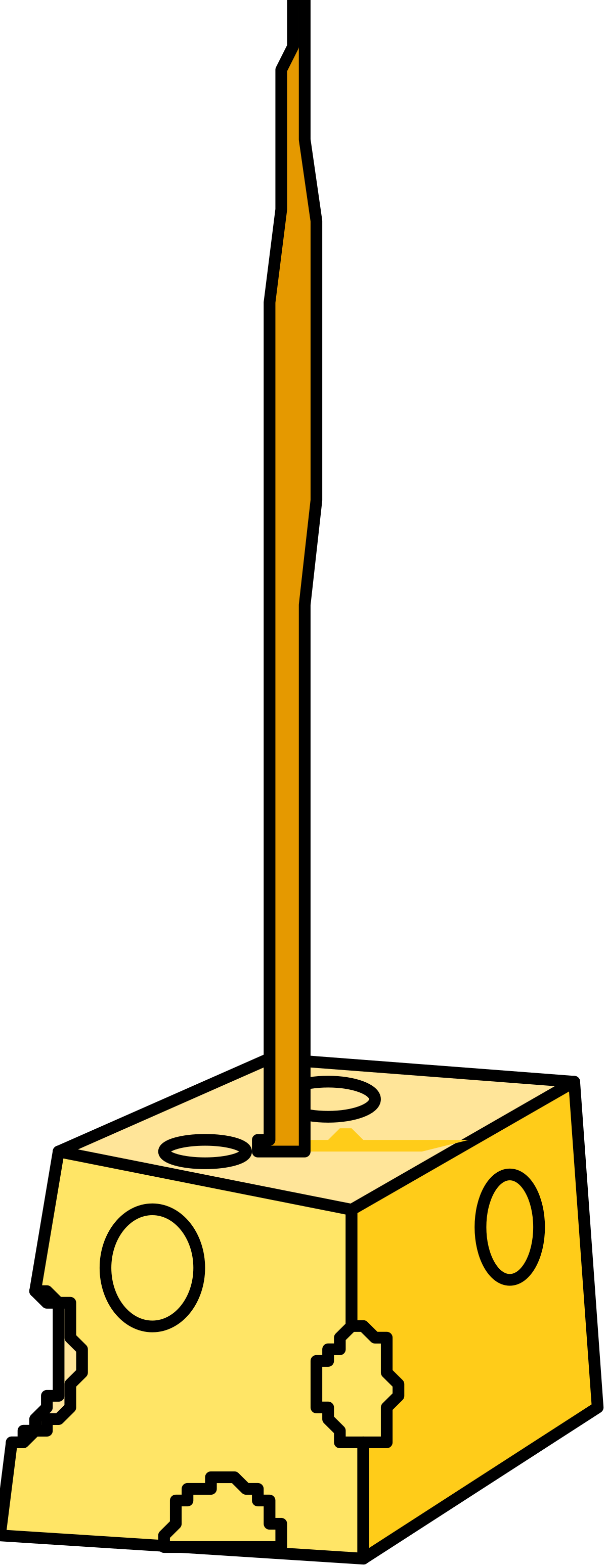 Cheese Delight: Candle Topped Deliciousness Clipart