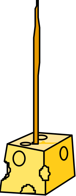 Cheese Delight: Candle Topped Deliciousness Clipart