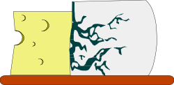 Cheese Clipart: Cracked Cheese Slice for Creative Designs
