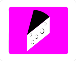 Pink Square with Black and White Triangle Clipart  Stylish Geometric Elements