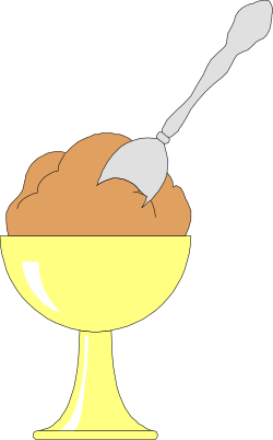 Bowl of Ice Cream with Spoon Clipart - Delicious Treat Imagery
