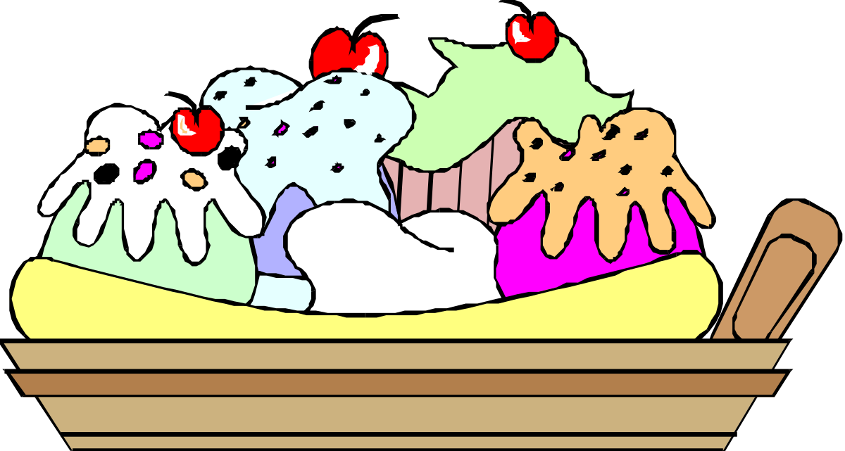Easter Basket with Bunnies and Colorful Eggs Clipart