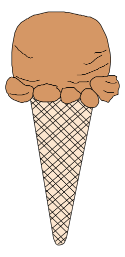 Ice Cream Cone Delight: Colorful Scoop Clipart