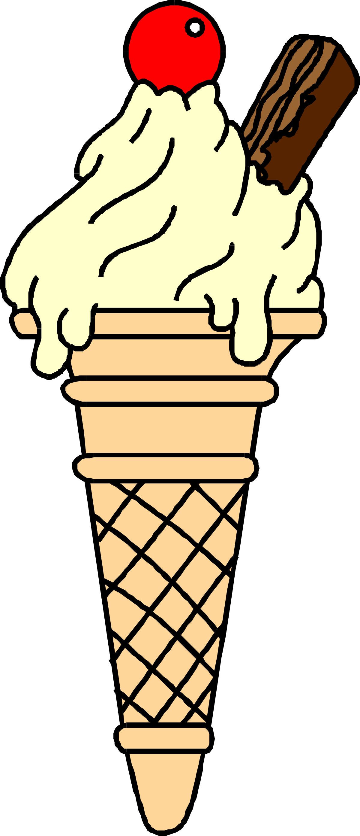an ice cream cone with a cherry on top clip art png transparent Ice Cream Cone with Cherry on Top - Sweet Clipart Delight