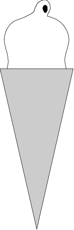 White Triangle with Black Outline - Stylish Clipart for Your Designs