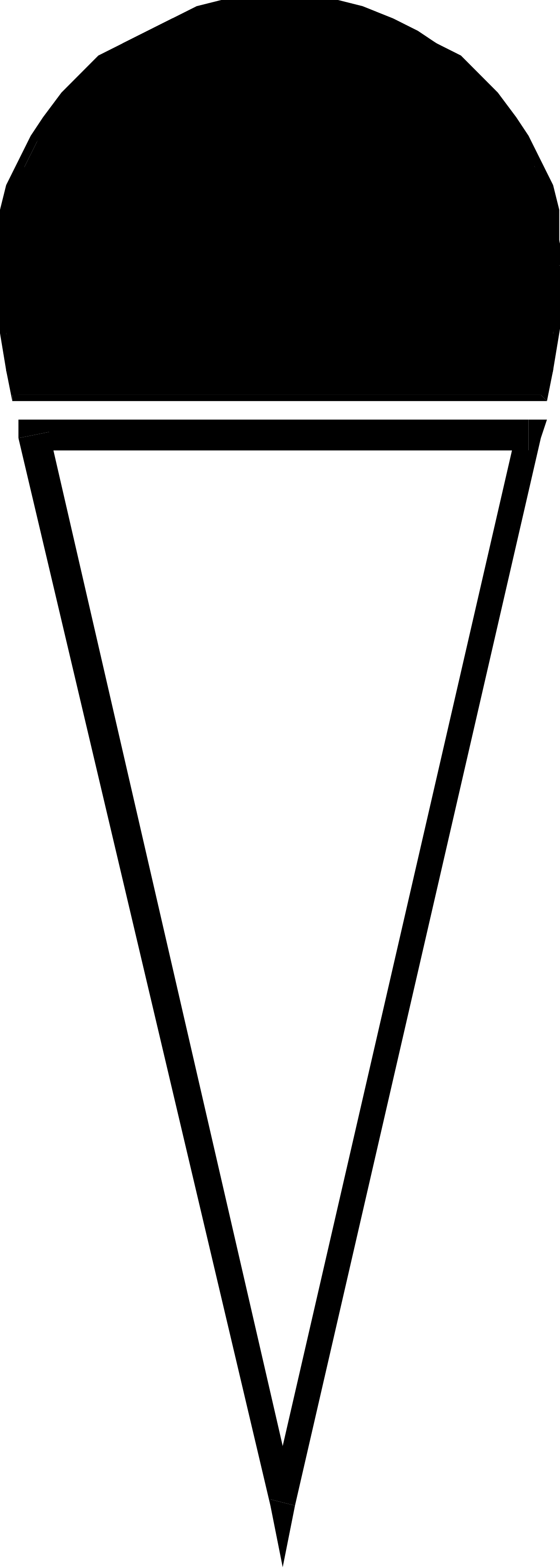 White Triangle on Black Background - Minimalist Clipart Design