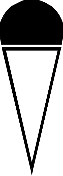 White Triangle on Black Background - Minimalist Clipart Design
