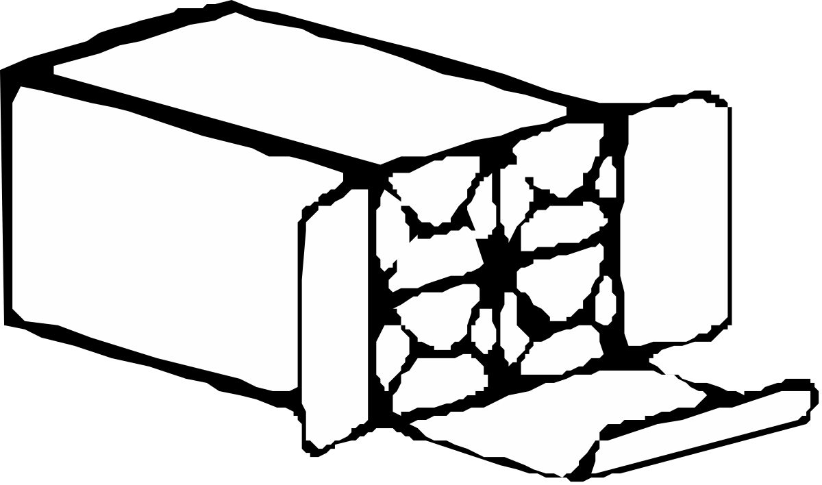 Broken Lid White Box Clipart for Creative Projects