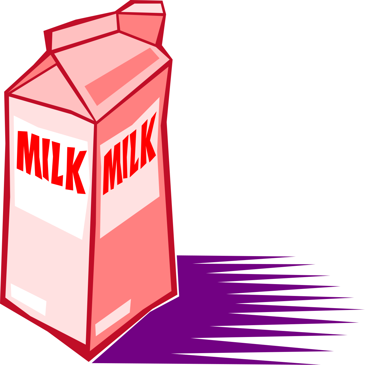 Milk Carton Clipart - Fresh Dairy Delight with Label