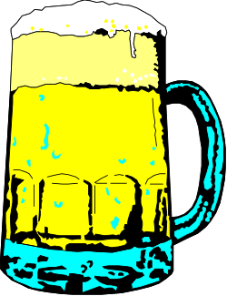 Beer Glass Clipart with Blue and Yellow Liquid - Perfect for Celebrations