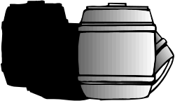 Beer Mug Clipart: Classic Design on Black Background