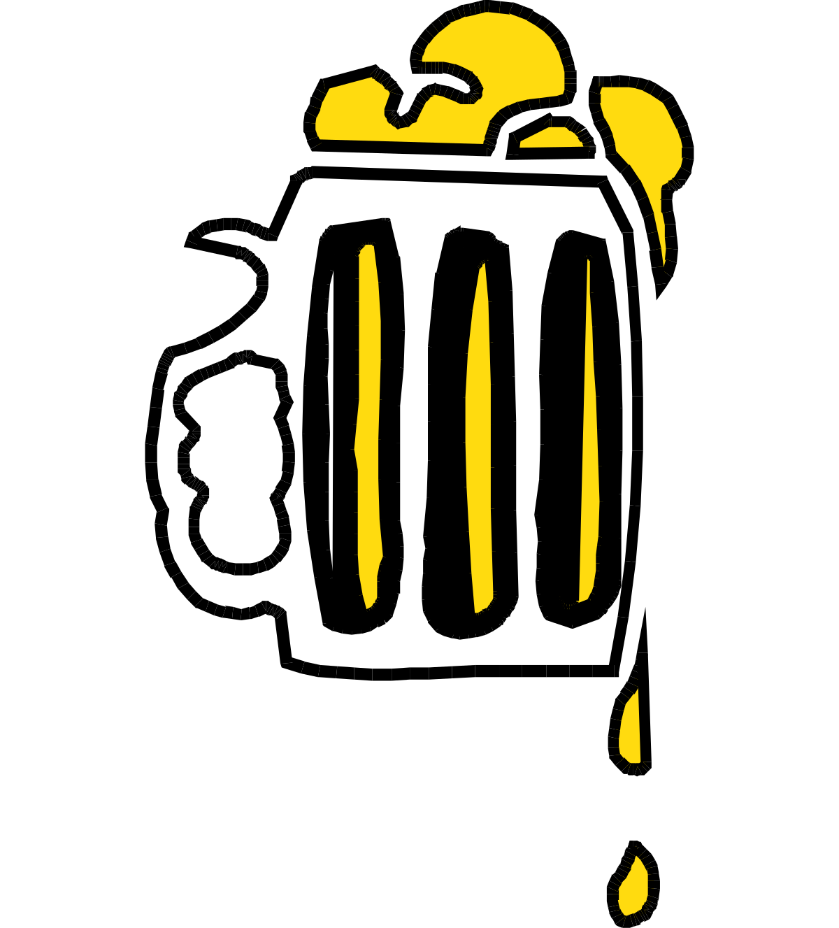 Black and Yellow Logo with White Face Clipart for Creative Projects