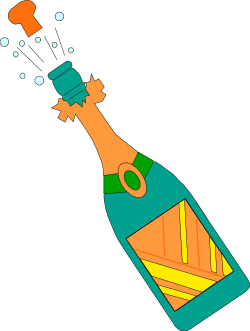 Champagne Bottle with Cork Clipart for Celebrations