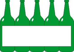 Green Beer Bottles Clipart  Blank Label Design for Customization