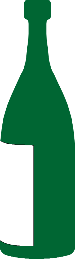 Green Bottle with White Label - Versatile Clipart for Your Projects