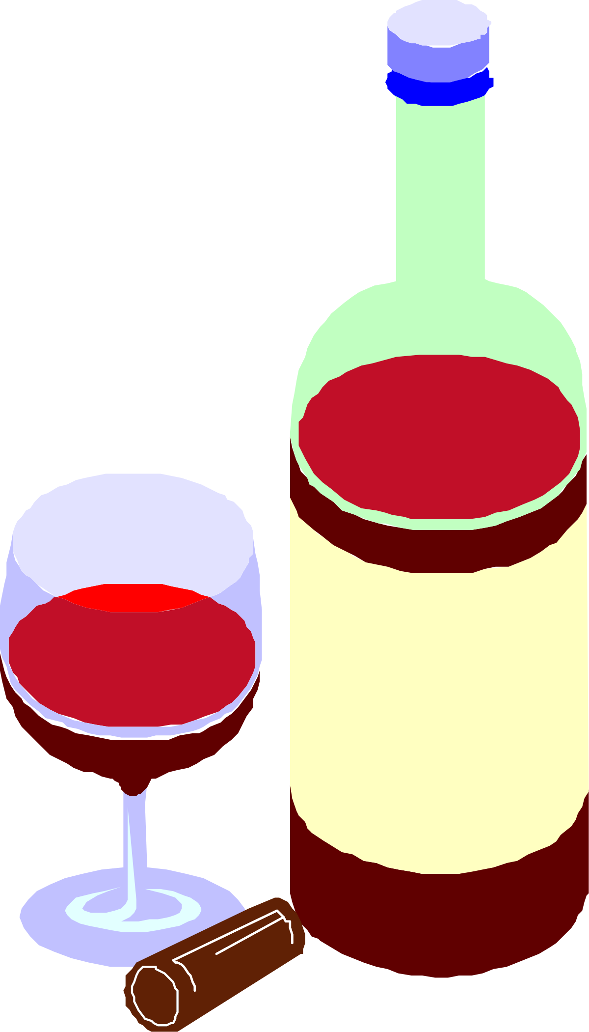 Wine Bottle and Glass Clipart - Perfect for Your Celebrations