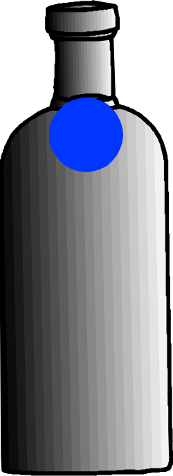 Water Bottle Clipart with Blue Cap - Perfect for Your Projects