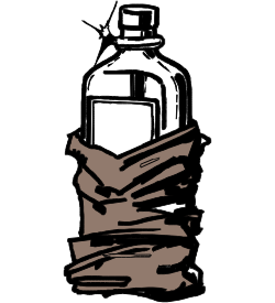 Water Bottle Clipart with Paper Label - Perfect for Illustrative Projects