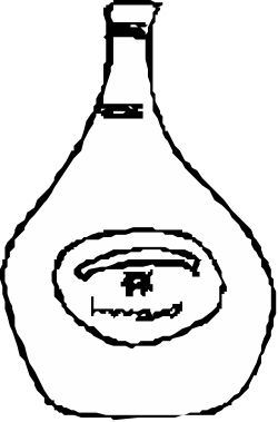 Alcohol Bottle Clipart: Stylish Black and White Outline Design