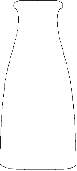 White Silhouette Vase Clipart - Elegant Floral Design Element