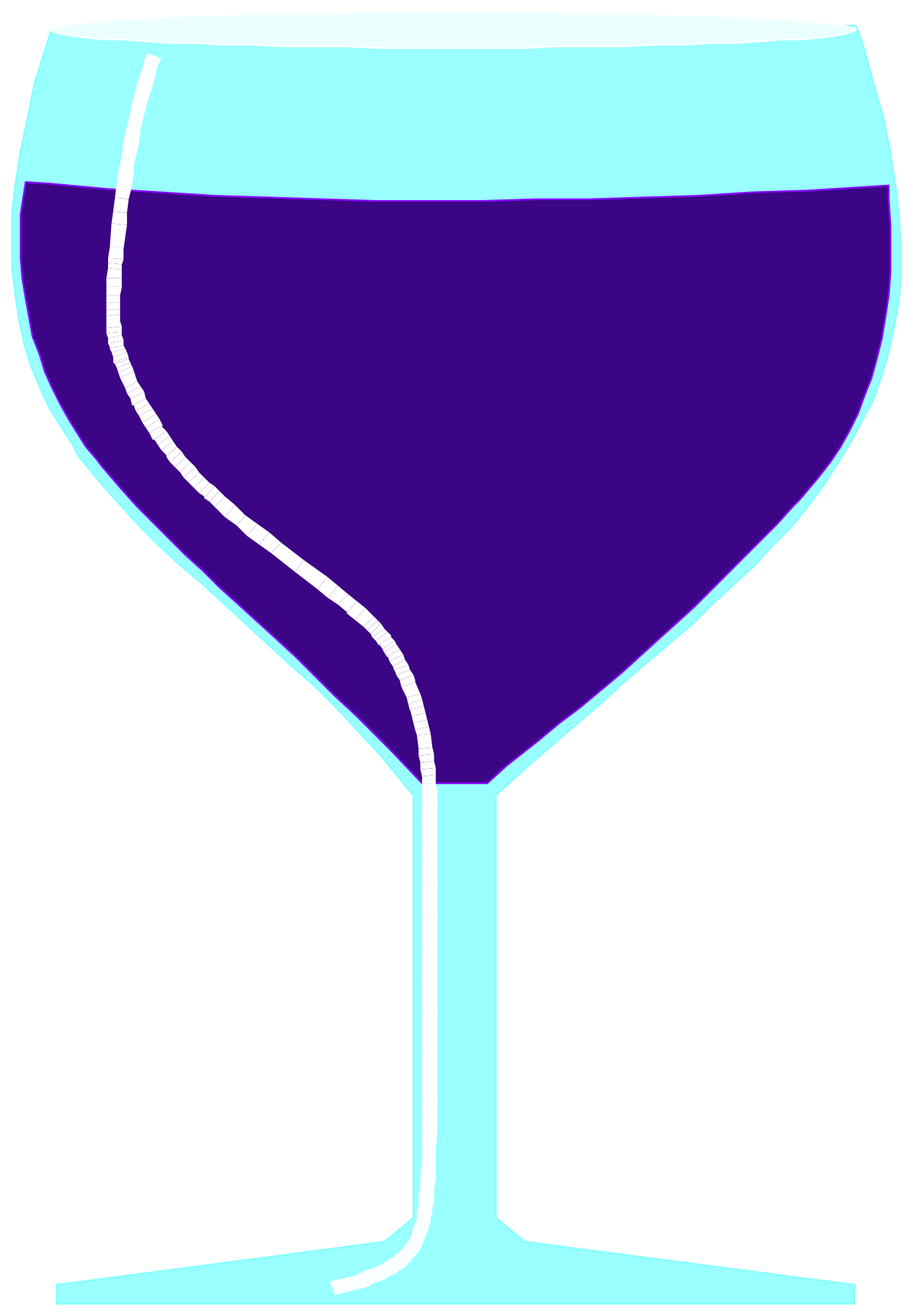 Purple Glass with Blue Rim - Vibrant Clipart for Creative Projects