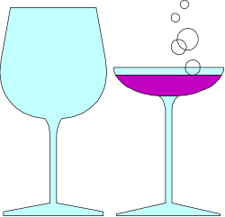Wine Glasses Clipart - Elegant Pair of Wine Glasses for Celebrations