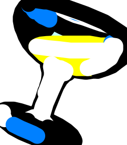Yellow and Blue Outfit Clipart: Vibrant Person Illustration