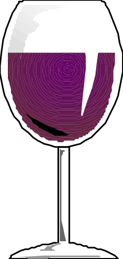 Wine Glass Clipart on Purple Background - Elegant and Inviting