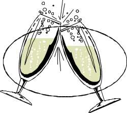 Champagne Glasses with Bubbles - Perfect Clipart for Celebrations