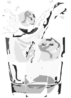 Refreshing Glass of Water with Ice Clipart