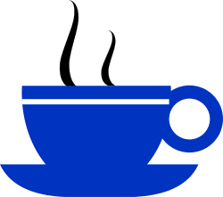 Blue Cup with White Stripe - High-Quality Clipart for Your Projects