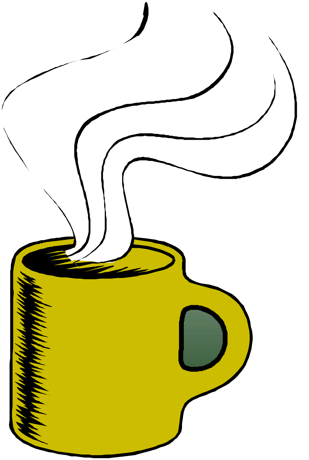 Steaming Cup Clipart: Cozy Coffee Scene for Your Projects