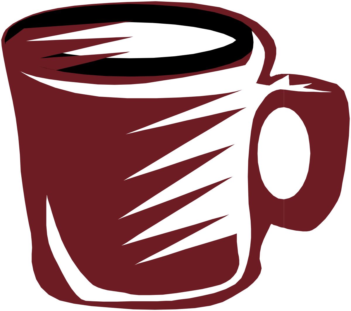 a red coffee cup with a white outline clip art png transparent Red Coffee Cup with White Outline Clipart for Warm Beverage Designs