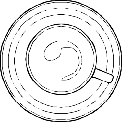 White Plate on Black Background - Elegant Clipart for Culinary Themes