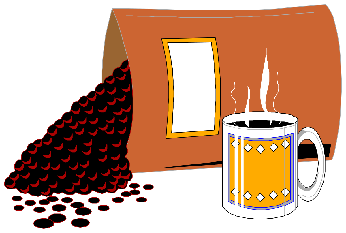 Mug Overflowing with Coffee Clipart - Perfect for Your Creative Projects