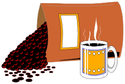 Mug Overflowing with Coffee Clipart - Perfect for Your Creative Projects