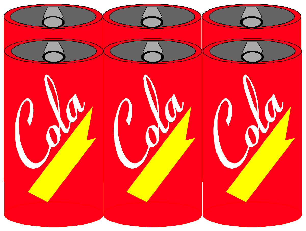 Coke Can with Lightning Clipart - Bold and Eye-Catching Design