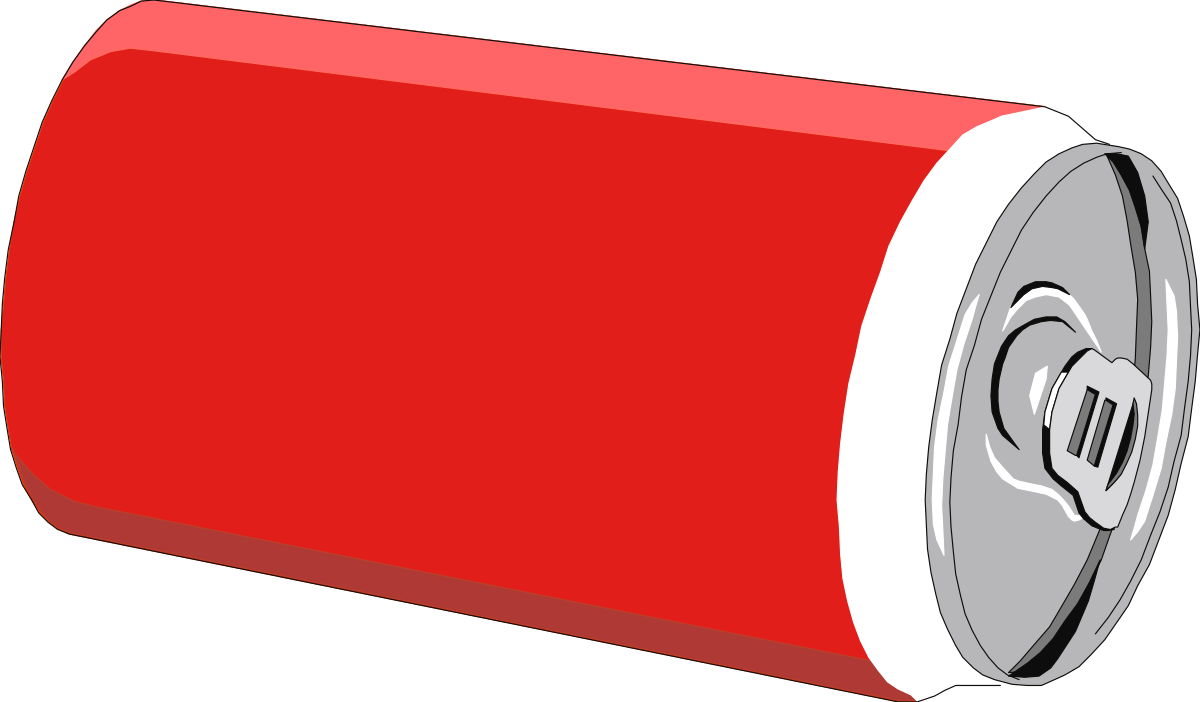 Red Soda Can Clipart - Vibrant Beverage Illustration