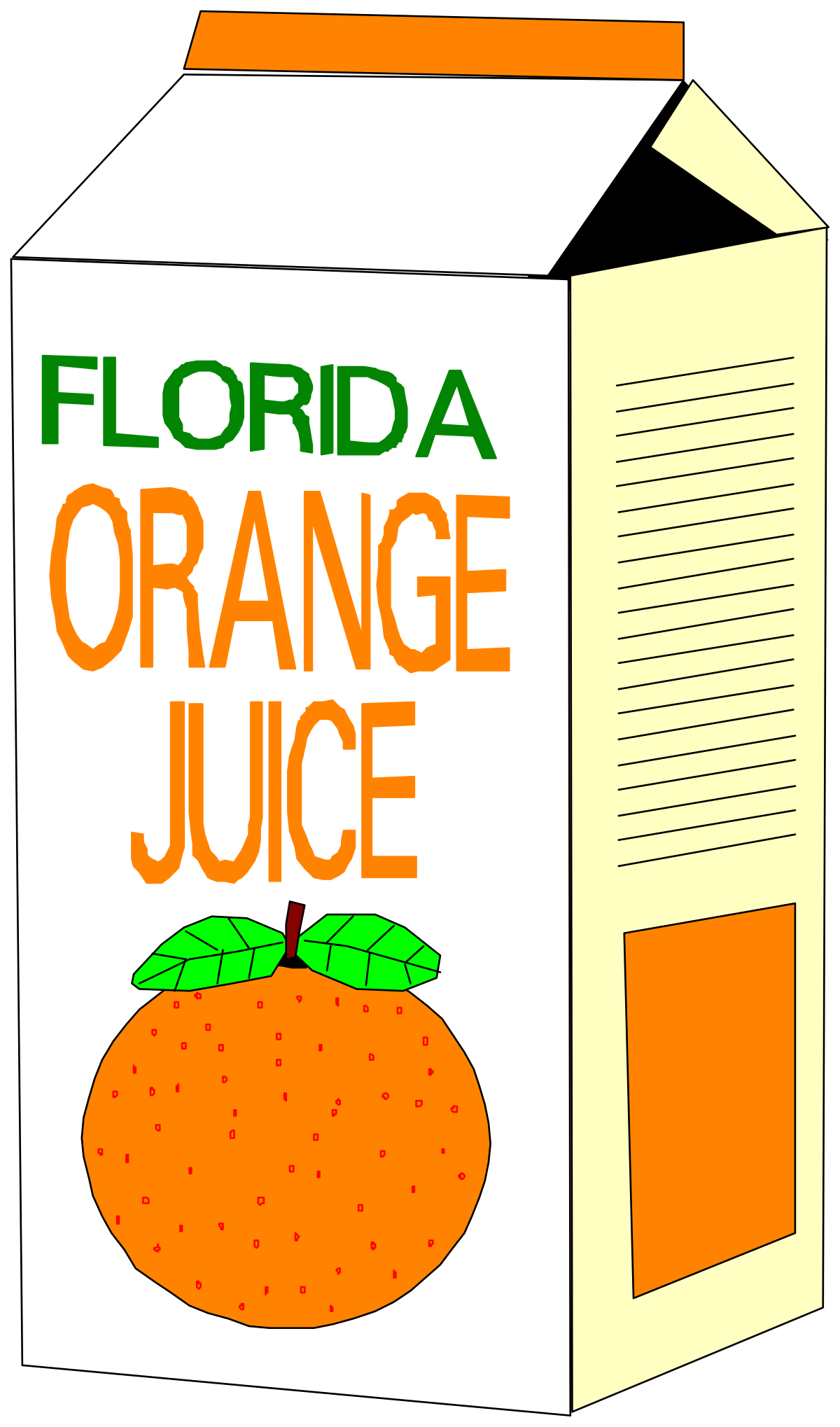 a carton of orange juice clip art png transparent Orange Juice Carton Clipart: Fresh and Refreshing Beverage Illustration