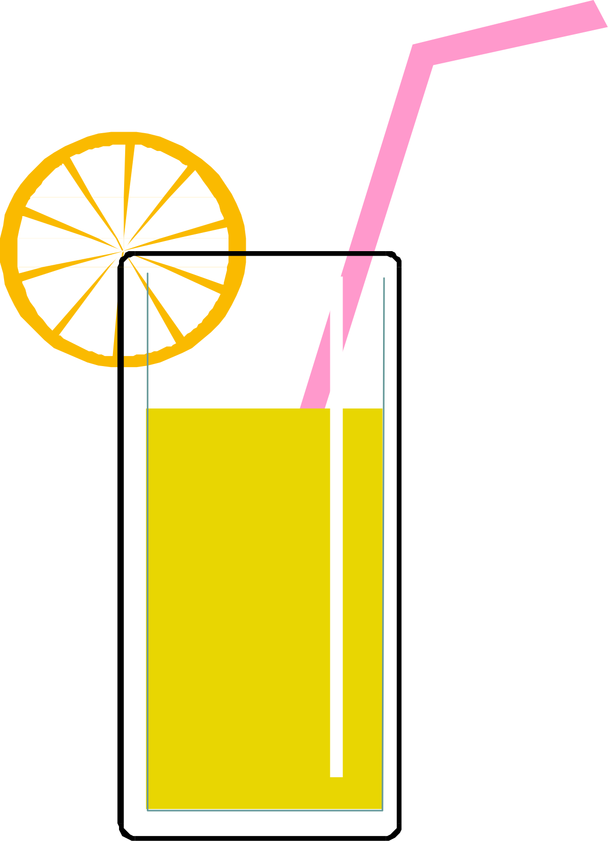 a glass of orange juice with a straw clip art png transparent Glass of Orange Juice with Straw Clipart - Refreshing Beverage Illustration
