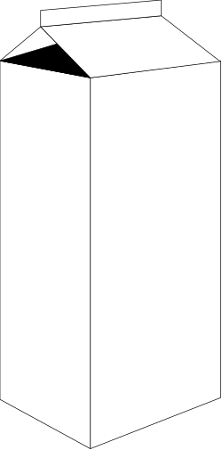 White Box with Black Lid Clipart for Packaging and Storage