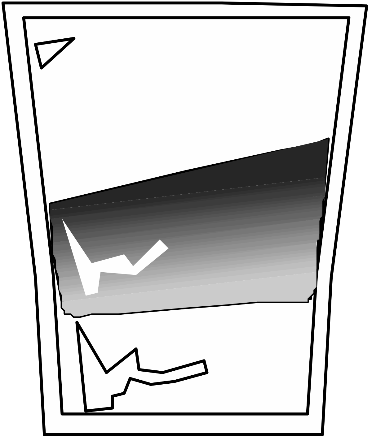 a black and white image of a paper clip art png transparent Black and White Paper Clipart - Simple and Elegant Designs