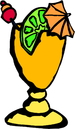 Cocktail with Umbrella Clipart - Refreshing Drink Illustration