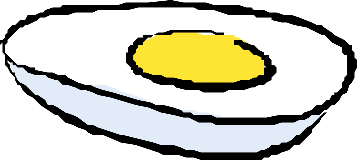 Fried Egg Clipart with Yellow Egg Shell - Delicious Breakfast Visuals